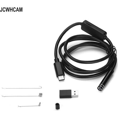 JCWHCAM Flexible 5.5mm 6LED USB Type C Endoscope Inspection Camera 1M 3M 5M 10M PC Android For Huawei LG OnePlus Letv