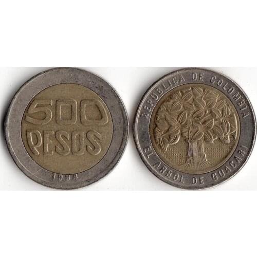 Colombian 500 Pesos America Coins Original Rare Coin Commemorative Edition 100% Real