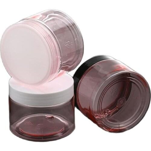 150ML/g 20pcs/lot Round Empty Pink Facial Cream Container, Cosmetic Pot for Makeup Products, DIY Plastic Cosmetic Cream Jar