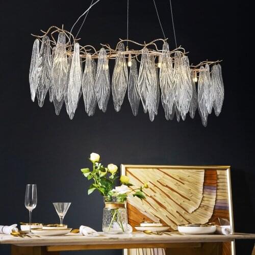 ART DECO Branche Glass Gold Chandelier for Dining Room Home Decor Indoor Lighting Decorative Luminaires LED Lamp Kitchen Island