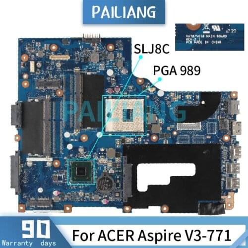 Mainboard For ACER Aspire V3-771 Laptop motherboard NBRYR11001 VA70 VG70 SLJ8C REV.2.1 DDR3 Tested OK