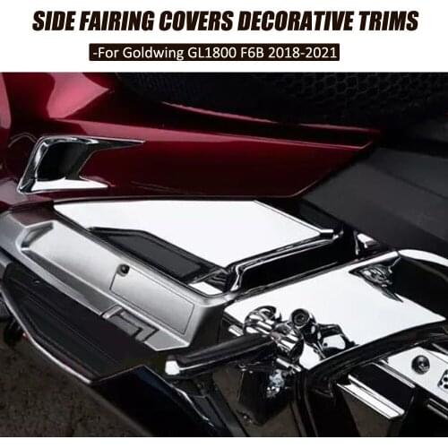 Motorcycle Passenger Side Fairing Covers Decorative Trims For Honda Goldwing 1800 F6B GL1800 2018-2021 2020 Chrome Accessories