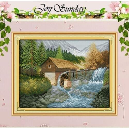 Bridge River (2) Counted Cross Stitch 11CT 14CT Cross Stitch Set Wholesale Scenery Cross-stitch Kit Embroidery Needlework