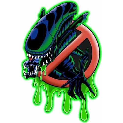 SZWL Funny Waterproof Car Stickers for Bug Busters Alien Xenomorph Personality Fashion Body for Car Decal Vinyl,13cm*8cm