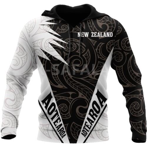New zealand aotearoa 3D Print XS-7XL Hoodie Man Women Harajuku Outwear Zipper Pullover Sweatshirt Casual Unisex-2