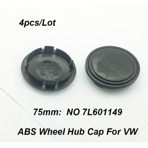 Wholesale 20X 100X For Passat B6 B7 CC Golf MK5 MK6 Tiguan 75MM Car Wheel Center Hub Caps Rims Centre Covers Dustproof CAPS