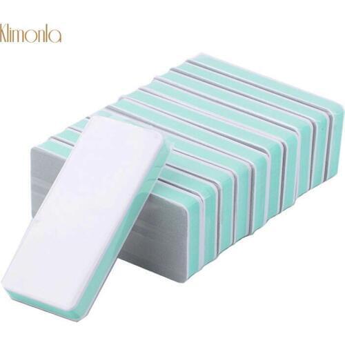 25pcs/lot Green Nail Art Buffing Files Professional Nail File Polishing Sanding Sponge UV Gel Manicure Care Tools