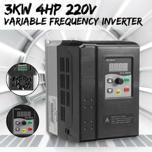 Dreamburgh 3KW 4HP 220V 13A 1 To 3 Phase Mini VFD Variable Frequency Inverter for Motor Drive VSD VFD Speed Control Converter