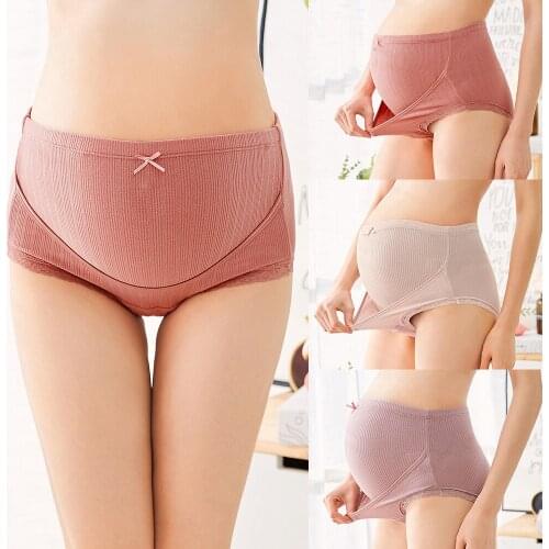 High Waist Adjustable Maternity Panties Soft Flexible Pregnancy Belly Underwear Clothes for Pregnant Women Cotton Briefs 3XL D20