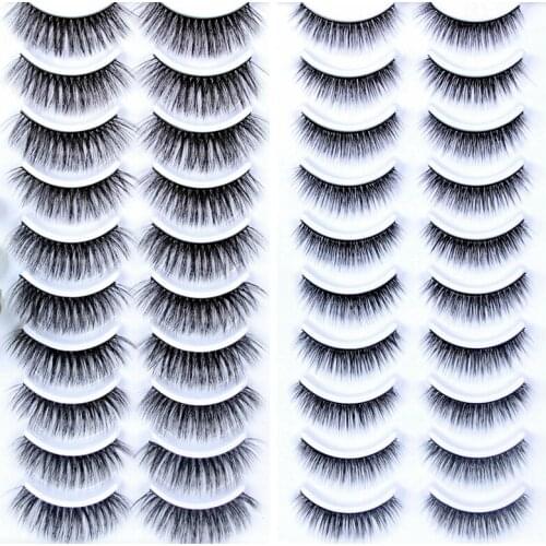 10 Styles NEW 10 pairs 100% Real Mink Eyelashes Natural False Eyelashes 3D Mink Lashes Soft Eyelash Extension Makeup Kit Cilios