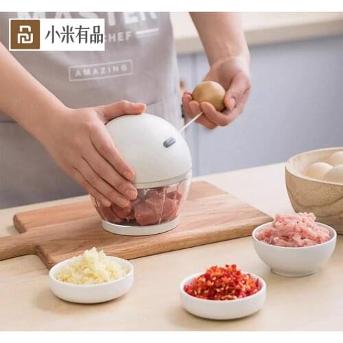 Youpin Round Nose Manual Food Machine 420 Stainless Steel Cleaning Brush Collocation Lotus Wood Handle 500ml Food Mixer