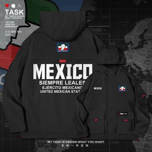 United Mexican States Mexico MEX men jacket hooded Land Force logo army fan new streetwear mens casual jackets clothes autumn