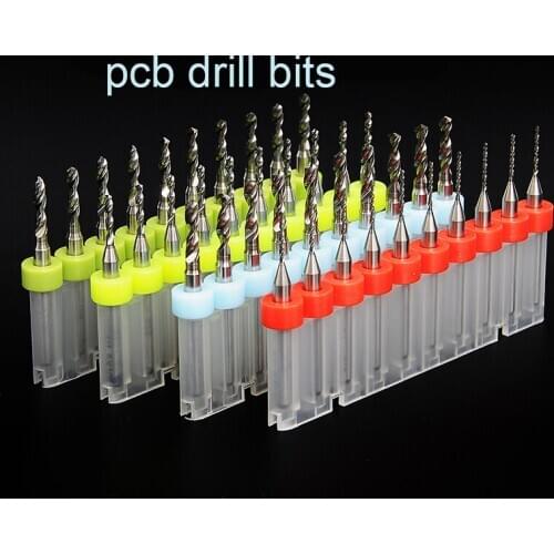 PCB drill bits 0.3-1.2mm, tungsten carbide micro mini drill, 10PCS CNC woodworking tools, drilling glass,Cutters for CNC