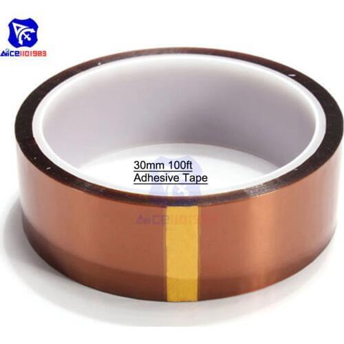 30mm 100ft Temperature Resistant Tape Heat dedicated Tape Heat Tape for 3D Printer Rapid Printer Maker Tape BGA Wave Soldering