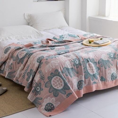 Unique Muslin Cotton Bedspread Queen King Bed Cover Blanket Adult Summer Coverlet Office Home Nap Sleeping Blanket Bed Sheet