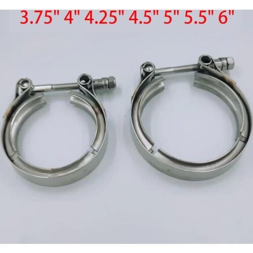 3.75" 4" 4.25" 4.5" 5" 5.5" 6" SS304 Universal Car Exhaust V Band Clamp Standard Stainless Steel V-band Anti-Rust 1.25Inch～6Inch