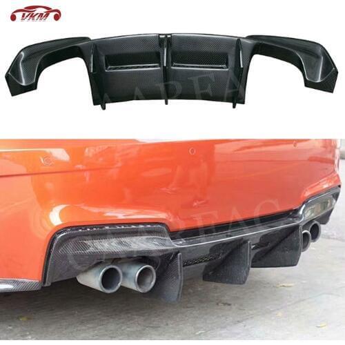 For E82 E87 Carbon Fiber Rear Lip Diffuser Spoiler For BMW 1 Series E82 E87 1M Base Coupe 2 Door 2011 Back Bumper plate fender