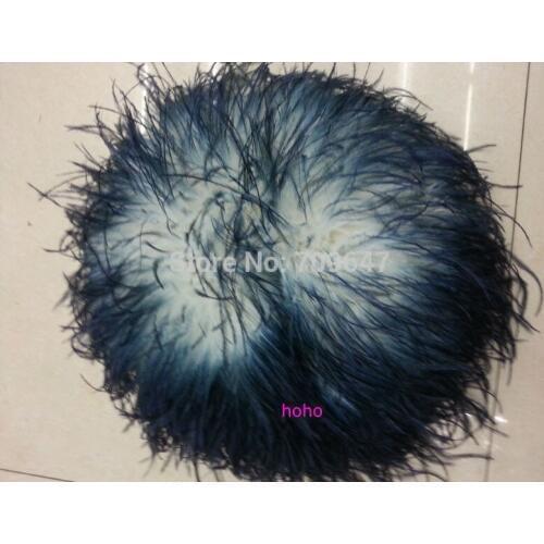 10meters/lot!5-6inches 12-15cm wide white+blue colour ostrich feather trimming,ostrich fringe,1ply,plumas de avestruz