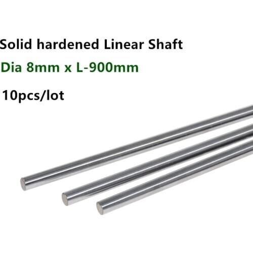 10pcs linear shaft rod Dia 8mm x length 900mm Cylinder Chrome Plated Liner Rods axis round bar SFC8x900mm CNC parts 3D printer