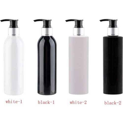 250mlX20 empty brown cosmetic shampoo bottle with aluminum lotion pump,250cc plastic shampoo dispenser bottles,gel bottle