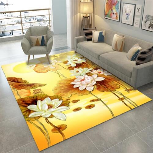 Living Room 3D Carpets Sofa Coffee Table Mat Bedroom Rectangular Rug Hand-Washed Yoga Pad Home Custom Christmas Decoration Gift