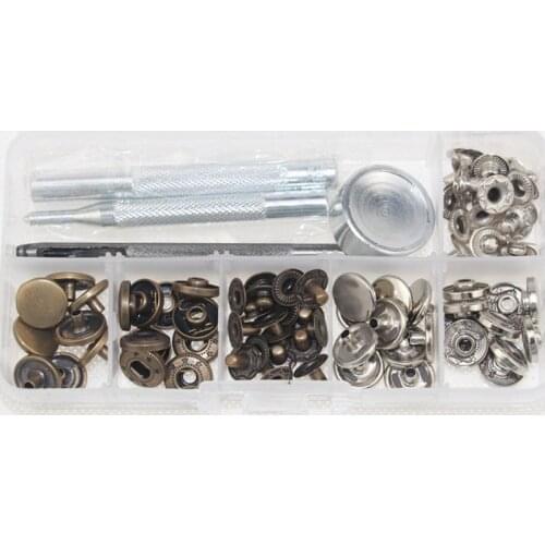 633# Metal snap button 20 pieces of pure copper buttons + installation tool set down jacket snap button childrens clothing