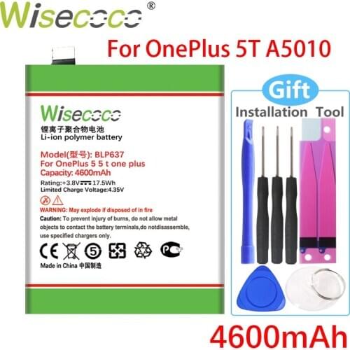 Wisecoco BLP637 4600mAh For Oneplus 5 Five In Stock High quality +Tracking number