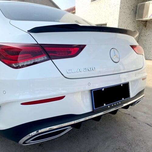 Car Lip Spoiler For Mercedes Benz W118 C118 CLA35 CLA180 CLA200 CLA250 CLA45 AMG Line 2019-2021 Rear Trunk Spoiler Tail Wings