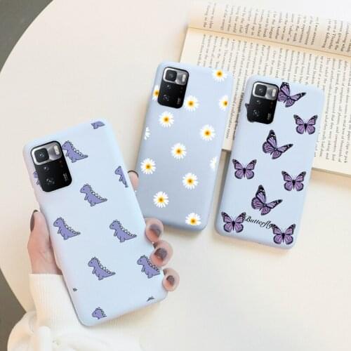 For Xiaomi Redmi Note 10 Pro 5G Chinese version Phone Cases For Xiaomi Redmi Note 10 Pro 10Pro 6.6" Soft TPU Cute Flowers Fundas