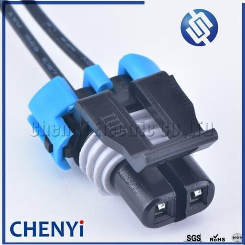 Delphi 2 Pin female automotive Headlight turn signal plug outdoor temperature sensor Waterproof connector Wire harness 12052641