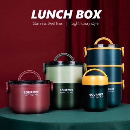Nordic Lunch Box For Kids Stainless Steel Bento Box Japanese Style Food Storage Containers Multi-layer Fruit Salad Snacks Case