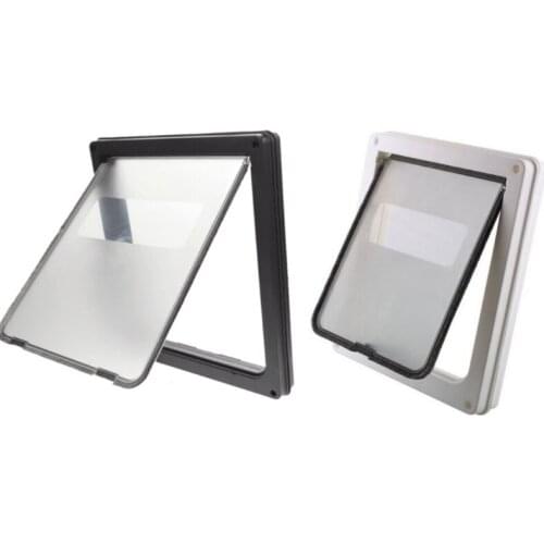 Automatically Close Pet Dog Cat Door Interior Exterior Doors Pet Supplies ABS Plastic Weatherproof Lockable Safe Flap