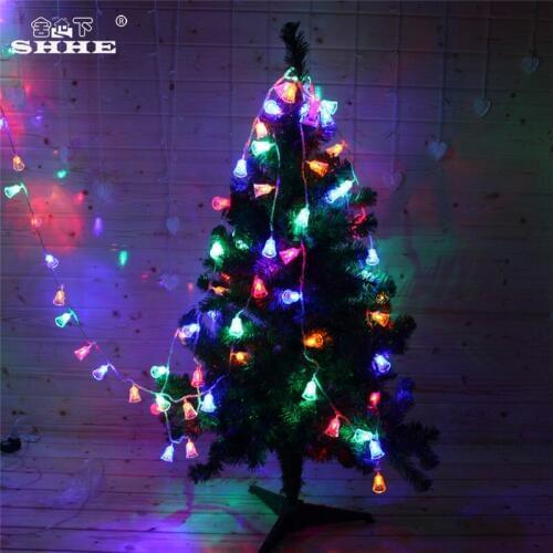 Battery Operated String Lights 2.5M 20 LED Bell Fairy Lights for Bedroom Garden Christmas Wedding Party Holiday Decoration