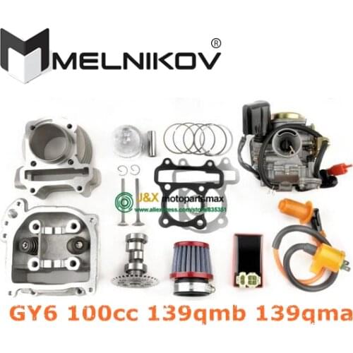 GY6 50 60 80cc upgrade to GY6 100cc GY6 139QMB 4 Stroke Big Bore Kit 100cc 50mm cylinder carburetor air filter 139qmb 139qma