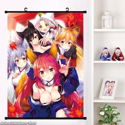 HOT Anime Fate/Grand Order Tamamo no Mae HD Wall Scroll Girls Beautiful Persona Print Poster Decor Collectible Art Gift 60*90 cm