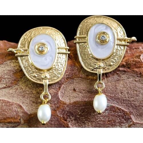 Classic Charm Vintage Pearl Dangle Earrings Long Charm Earrings Brincos boucle d'oreille 2020 For Female Wedding Jewelry