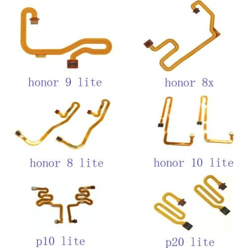 Home Button Fingerprint Touch ID Sensor Connector Ribbon Flex Cable For Huawei P10 P20 P30 Nova 3e Honor 8 9 Mate 10 lite 8X
