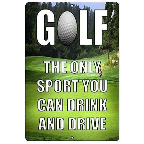 LANK Tin Sign Golf Metal Funny Novelty Signs Vintage Style Wall Decor Man Cave Bar Pub 12x8 Inches