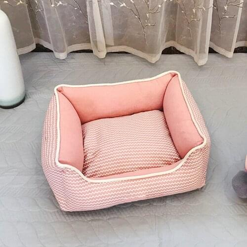Fashion Pink Pet Dog Sofa Bed for Small Medium Dogs Puppy French Bulldog Sleeping House Pet Nest PDCA960