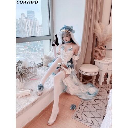 [Customized]Anime! Girls Frontline TT-30/33 Bride Wedding Dress Elegant Uniform Cosplay Costume Party Role Play Outfit For Women