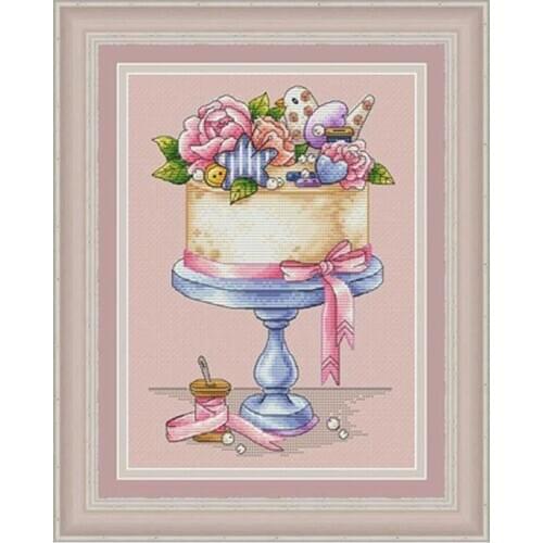 Handmade cake cartoon patterns Counted Cross Stitch 11CT 14CT 18CT DIY Chinese Cross Stitch Kits Embroidery Needlework Sets