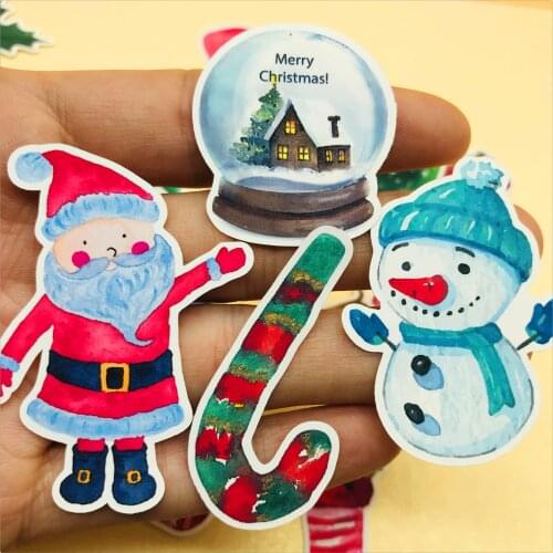 33PCS Christmas decoration Stickers Crafts And Scrapbooking stickers book Student label Decorative sticker kids toys