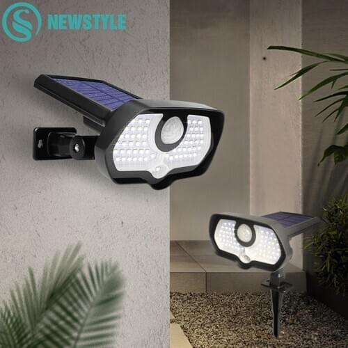 60 LED Solar Landscape Spotlights Wireless Waterproof Landscaping Lamp Outdoor Solar Powered Wall Lights for Yard Garden