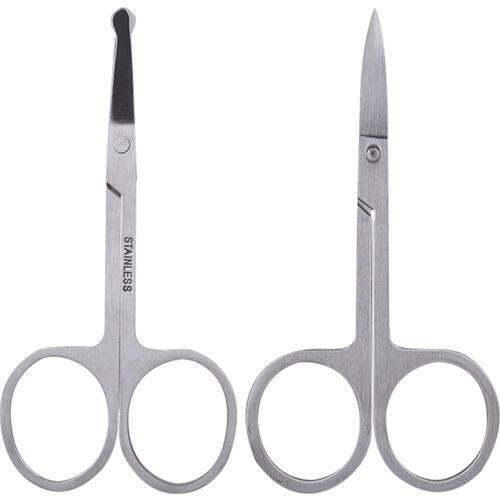 1pc High Quality Professional Stainless Steel Eyelash Round/Pointed Head Scissors Makeup Eyelashes Extension Tools