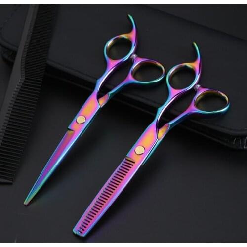20Pcs/Lot 6.0 Inch The Barber Stainless Steel Split Hair Scissors Flat Scissors Teeth Thinning Scissors Styling Tools HA2128