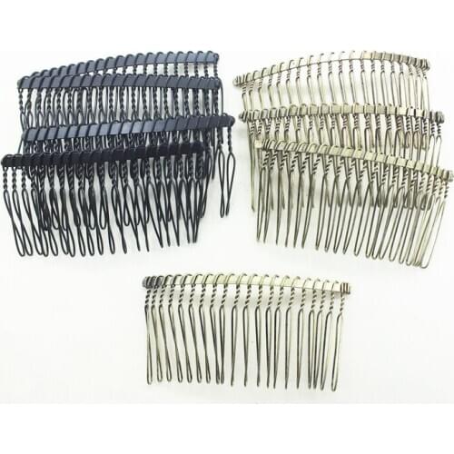 3 days promotion! The price is very cheap 70*37mm 100pcs Metal Hair Combs DIY Jewelry Findings Accessories