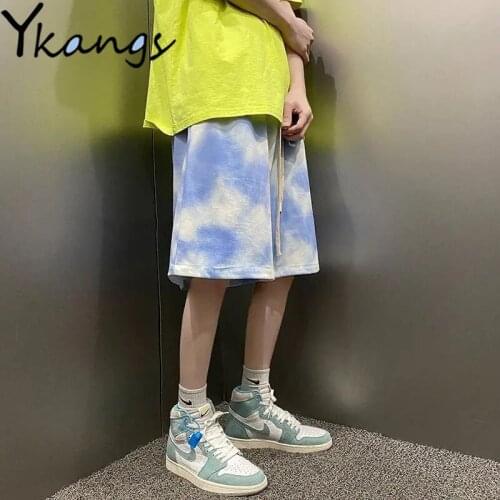 Tie Dye Summer Fashion Shorts Loose Korean Style Clothes Harajuku Casual Cargo Shorts Jogger Goth Baggy Shorts for Women Ladies