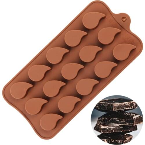 Chocolate Silicone Mold Baking Tools 15 Holes Cute Drop Non-stick For Chocolate Ice Candy Jelly Resin kitchen DIY Homemade