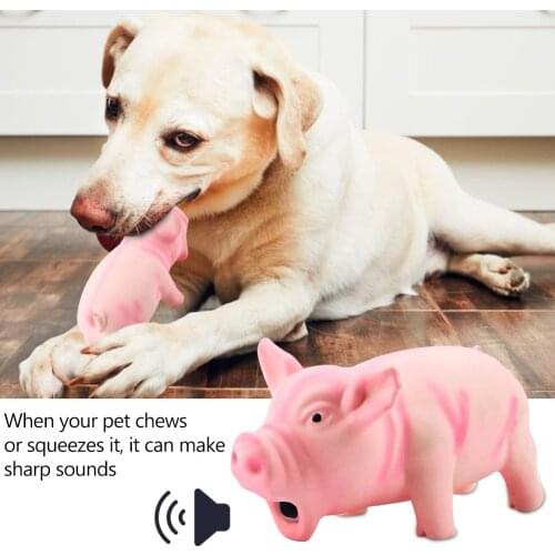 Cute Pig Grunting Squeak Latex Pet Chew Toys for Dog Squeaker Chew Training Pet Products Resistant Pig Puppies Small Dogs Toys@3