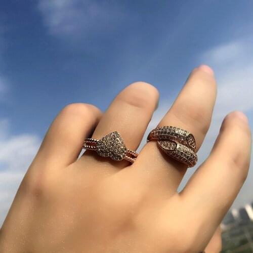 Vintage Love Heart Rings For Women Rose Gold Exquisite Tiny Zircon Charm Promise Engagement Ring Silver Color Statement Jewelry